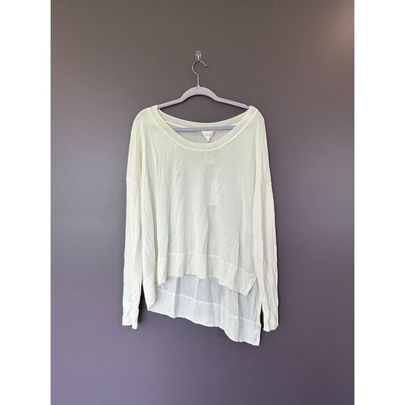 NWT Wilfred Librement Sweater White Asymmetrical Hem Size Medium - Picture 2 of 11